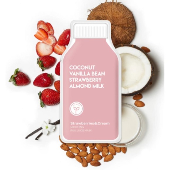 ESW Strawberries & Cream Soothing Raw Juice 6 Pack of Masks - Picture 1 of 4